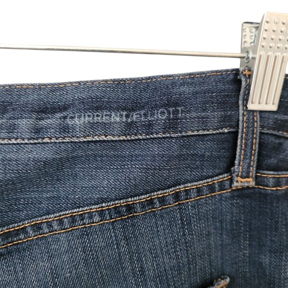 Current/Elliott Boyfriend Jeans Womens Size 25 Mid-Rise Classic Distressed Denim - Picture 4 of 10